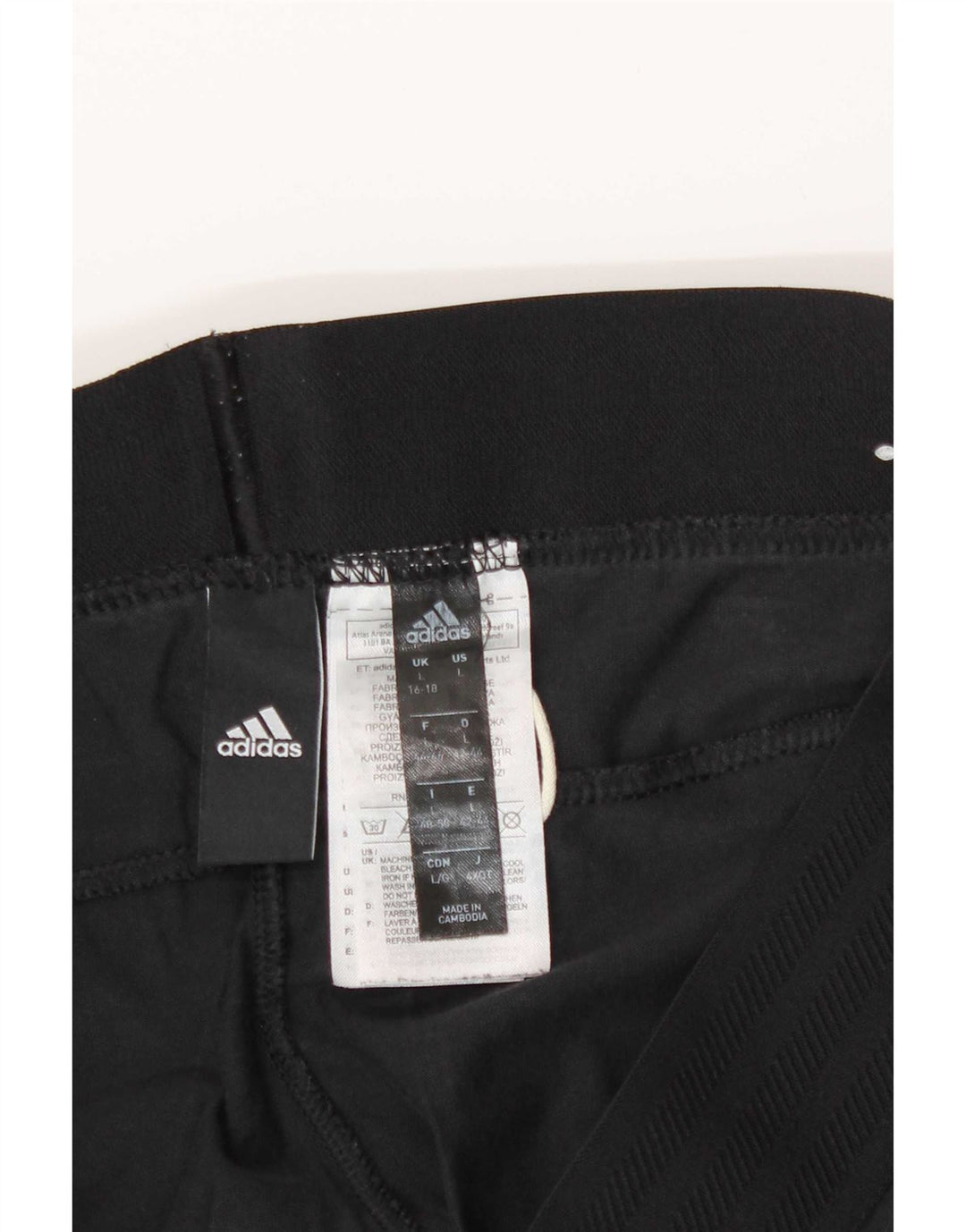 Leggings Adidas Donna UK 16/18 Large Nero