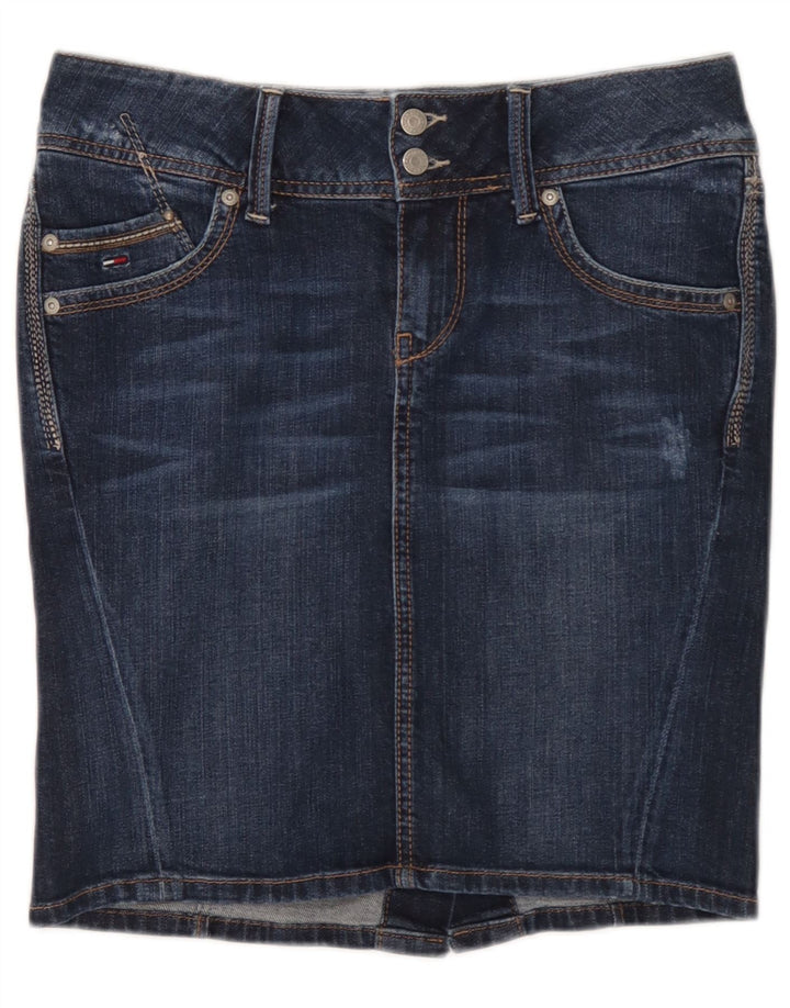 Gonna di jeans da donna Tommy Hilfiger piccola W27 in cotone blu