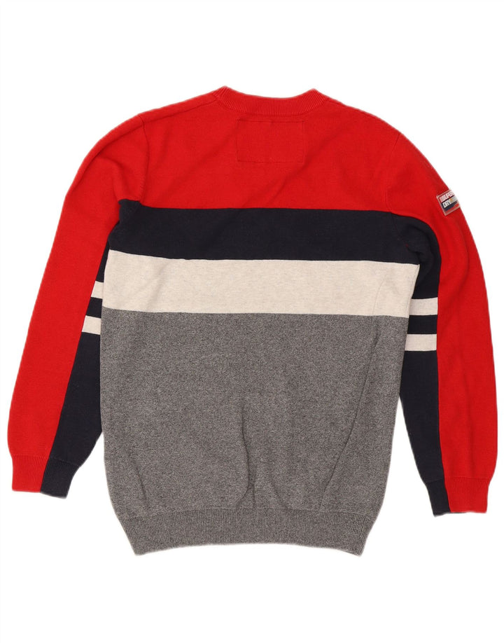 Maglione maglione girocollo da uomo Superdry piccolo multicolore a blocchi di colore