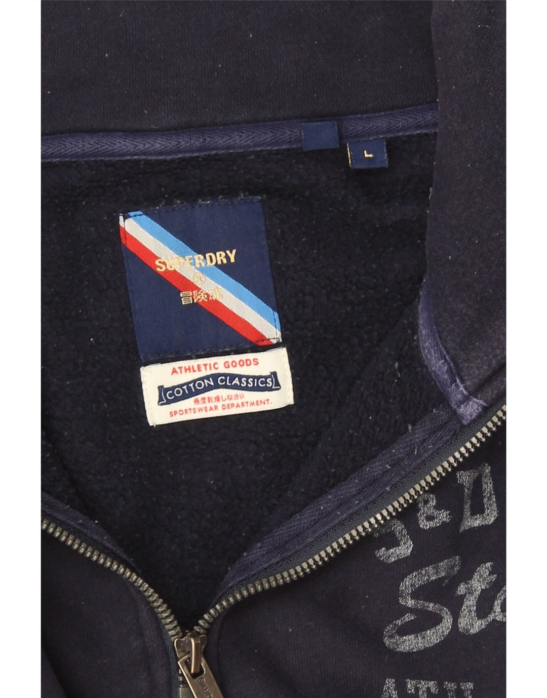 Felpa grafica da uomo Superdry Maglione grande blu navy color block