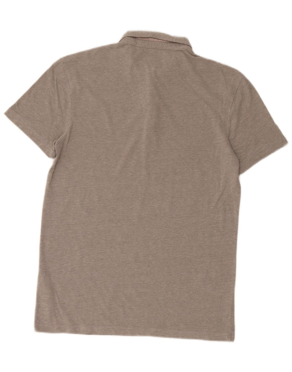Polo da uomo All Saints piccola in cotone a righe grigie