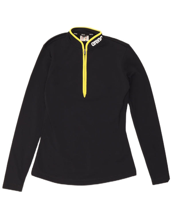 Arena Top da donna con zip e collo manica lunga UK 4 XS Blu navy Poliestere Sportivo