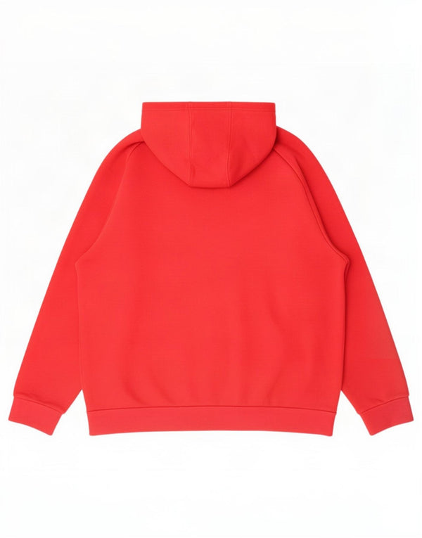 Felpa con cappuccio da uomo Adidas 2XL in cotone rosso