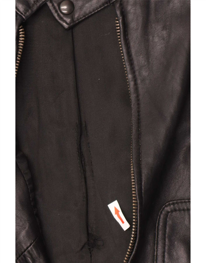 Giacca in pelle da uomo Zen EU 50 in pelle nera media