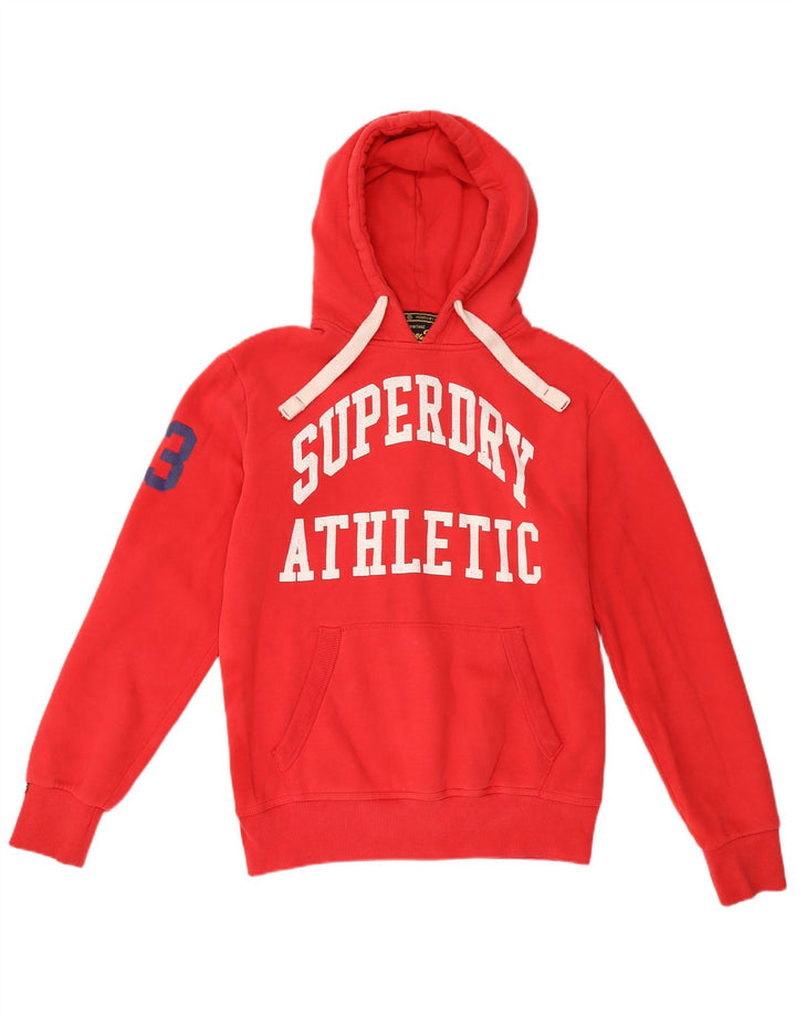 Felpa con cappuccio grafica da uomo Superdry Large rossa