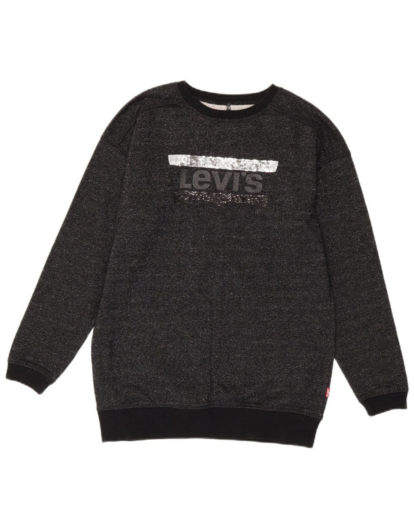 Felpa grafica per ragazze Levi's 15-16 anni nera