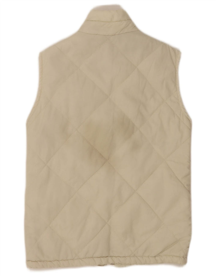 Gilet trapuntato oversize da donna Maul UK 6 XS in poliammide bianco sporco