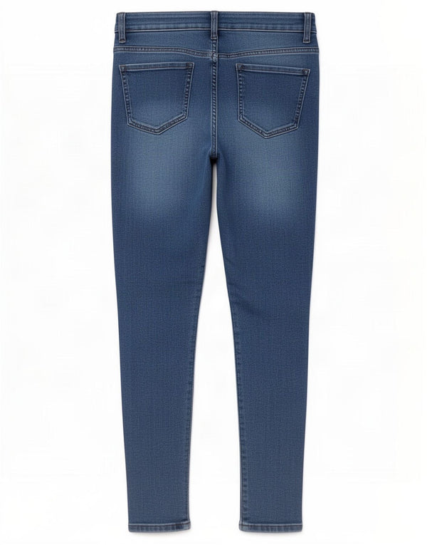 Jeans skinny da donna Marks & Spencer UK 8 piccoli W28 L26 cotone blu