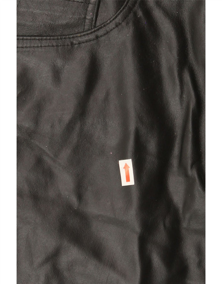 VINTAGE Womens Leather Skirt Medium W30  Black Leather Vintage Vintage and Second-Hand Vintage from Messina Hembry 