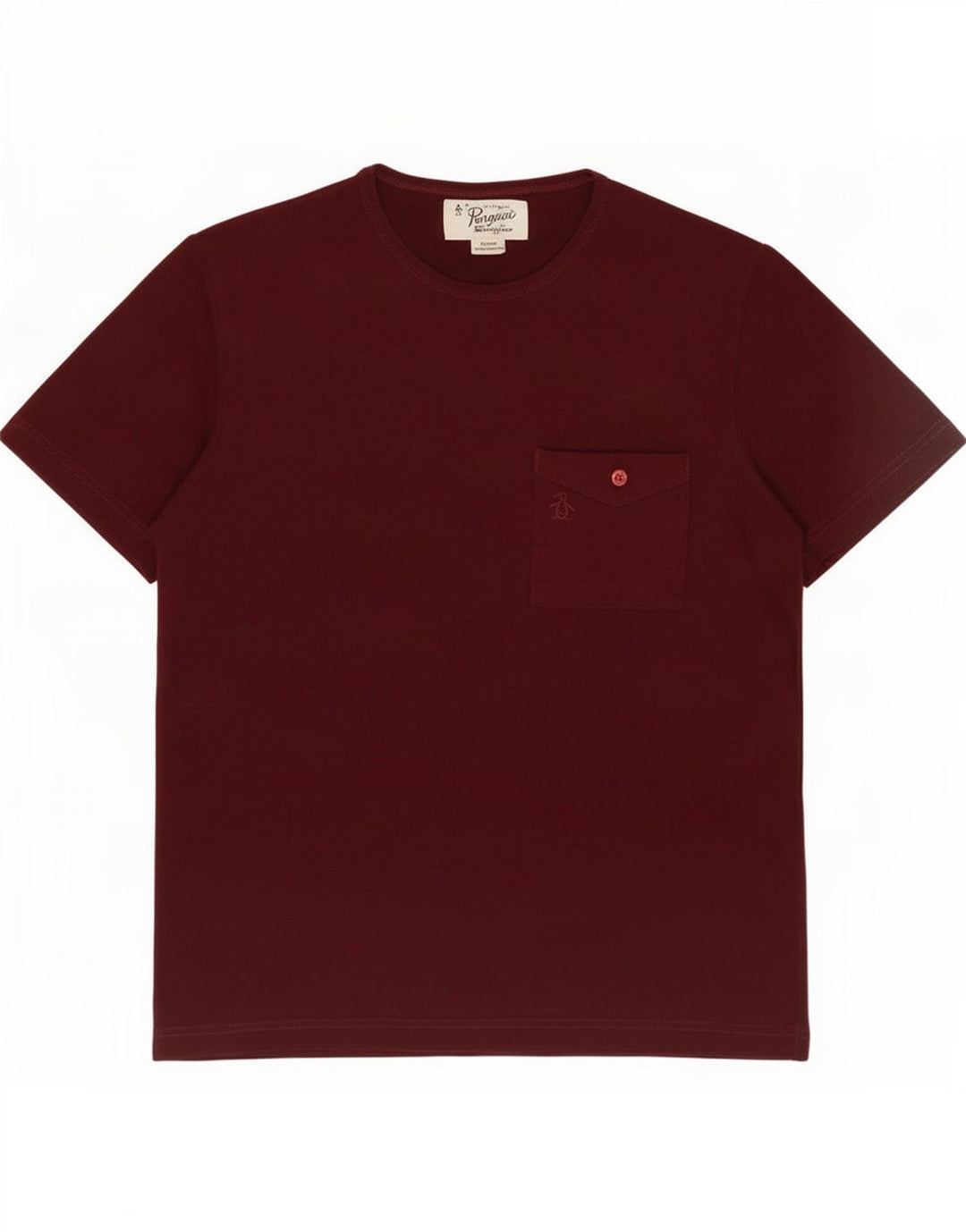 T-shirt da uomo Penguin Top piccola in cotone bordeaux