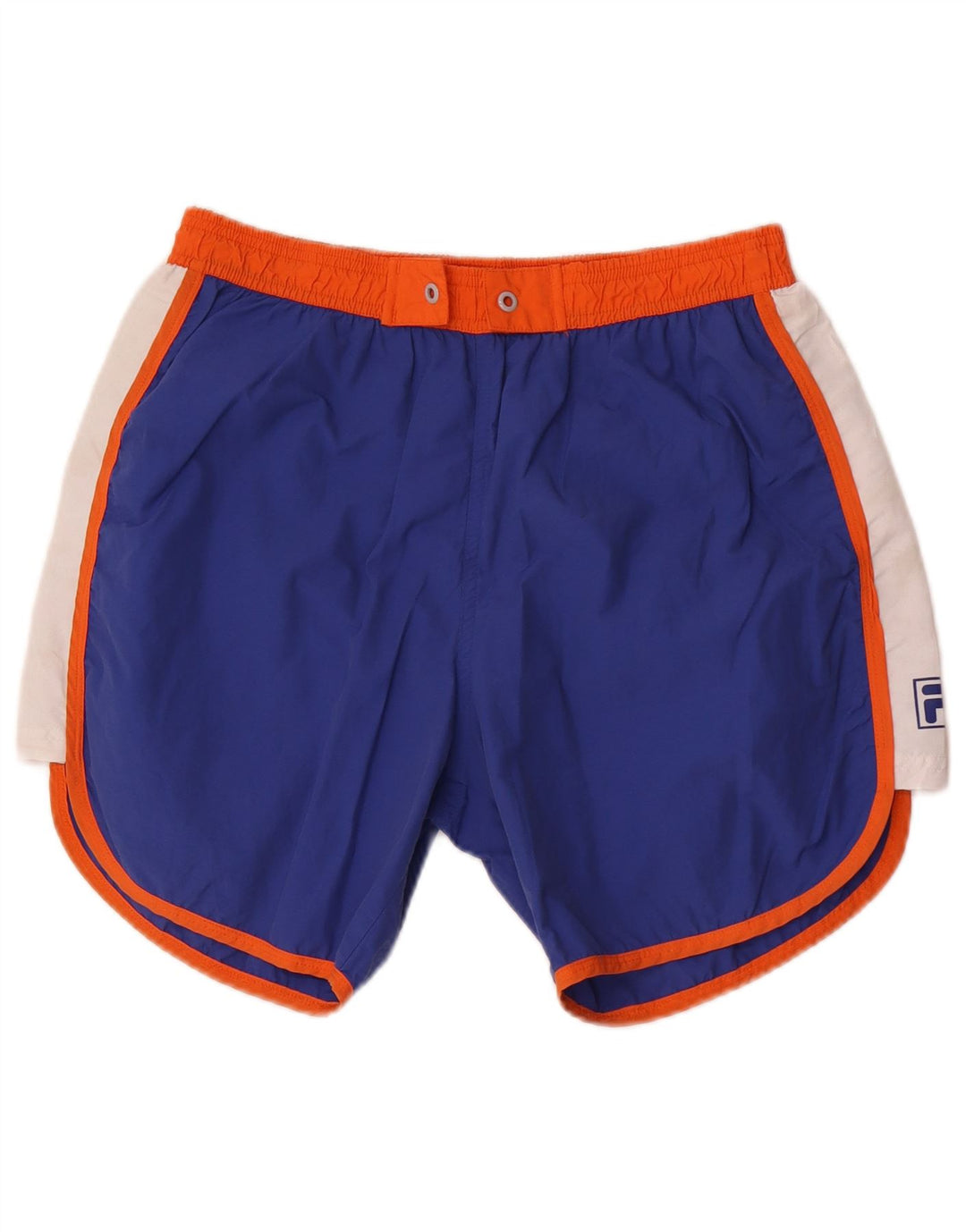 Pantaloncini da bagno da donna Fila UK 12 cotone color block blu medio