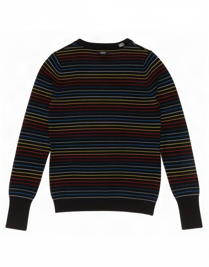 Maglione da donna con scollo a V Lacoste taglia 38 medio a righe multicolore