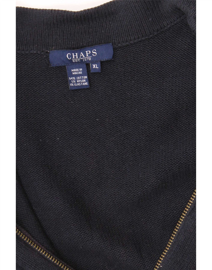 Maglione cardigan da donna Chaps UK 18 XL cotone blu navy