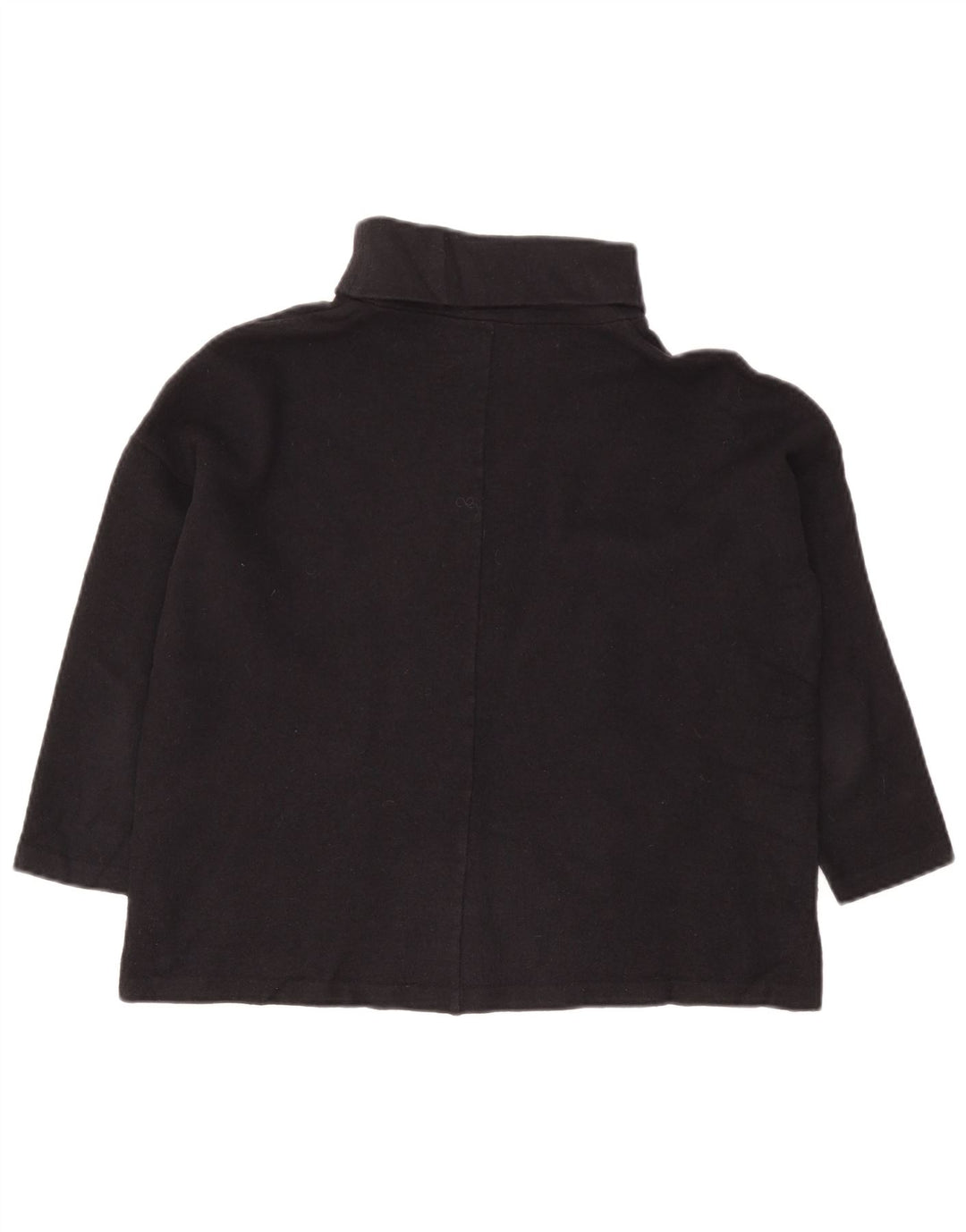 Maglione da donna con collo alto e maniche a 3/4 Cos UK 14 Lana blu navy media