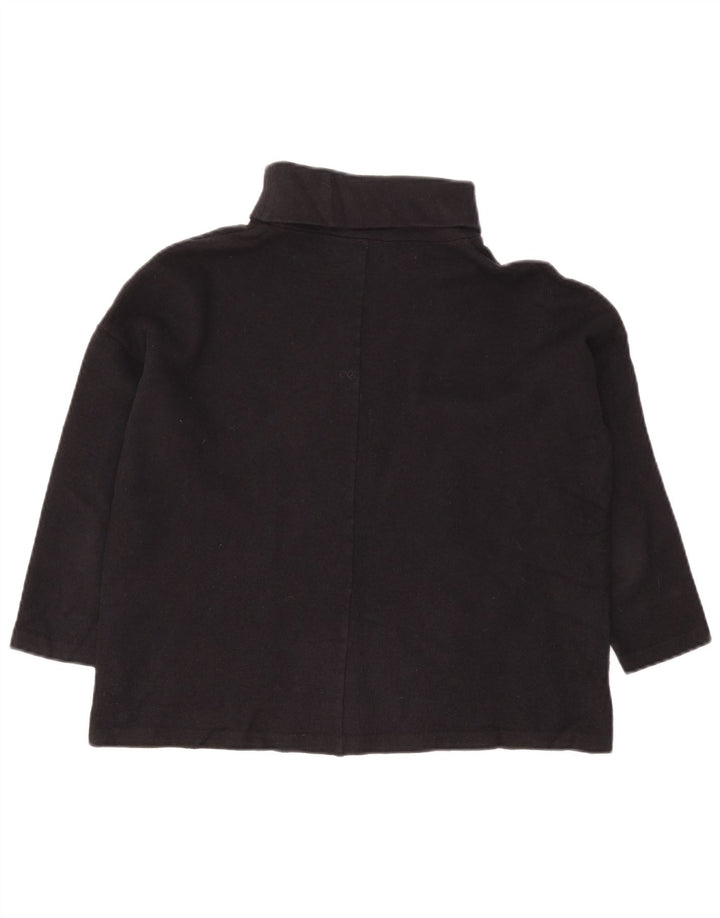 Maglione da donna con collo alto e maniche a 3/4 Cos UK 14 Lana blu navy media