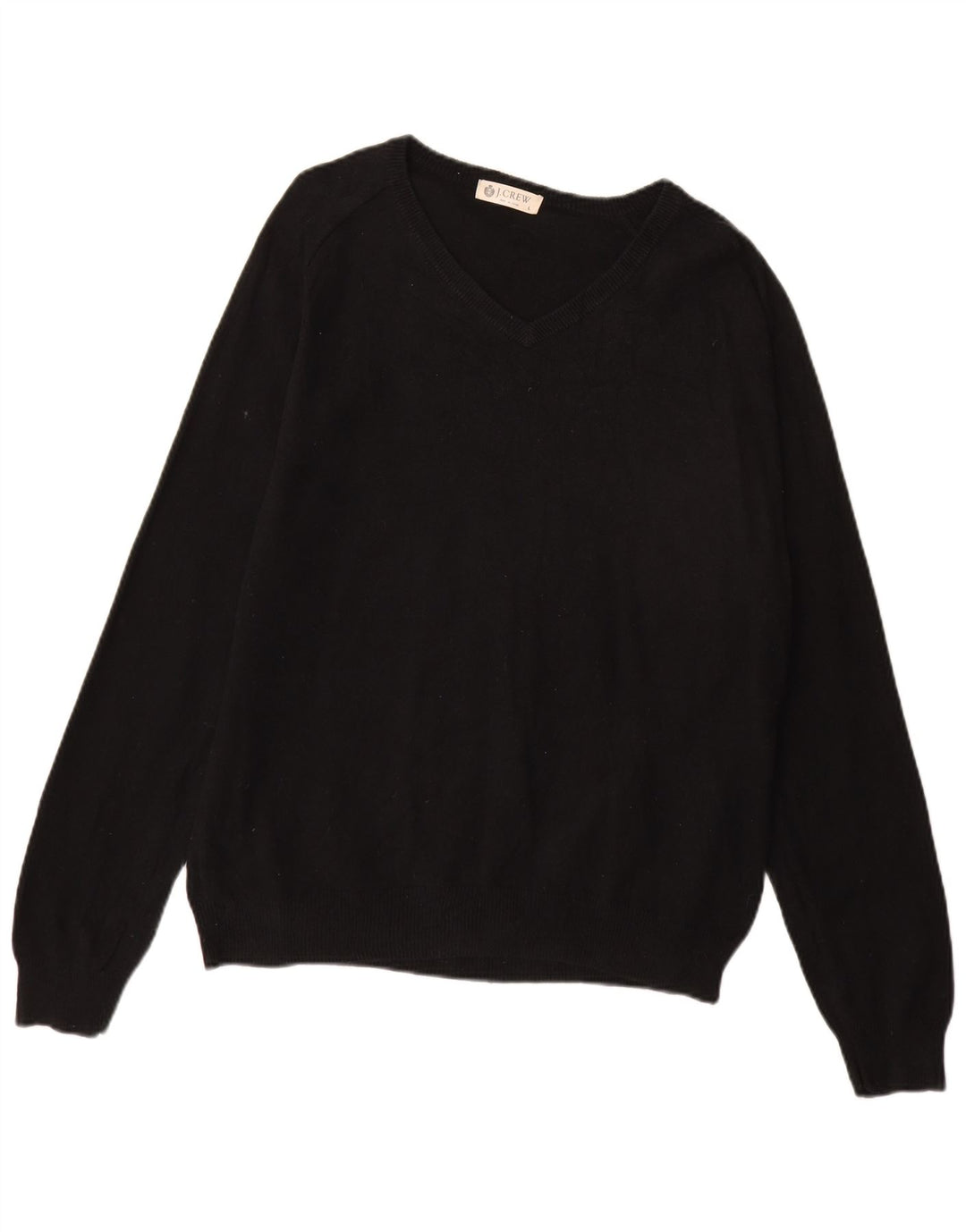 J. Crew Maglione da uomo con scollo a V grande cotone nero