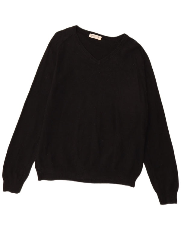 J. Crew Maglione da uomo con scollo a V grande cotone nero