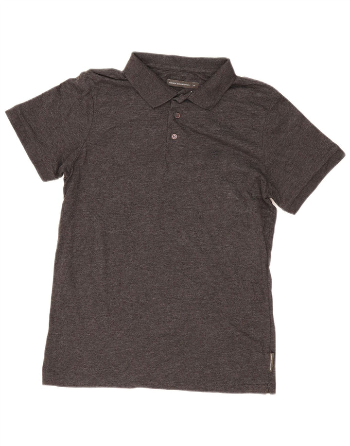 Polo da uomo French Connection in cotone grigio medio