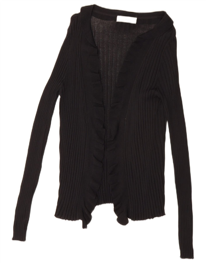 Maglione cardigan aperto da donna Zara UK 16 grande nero