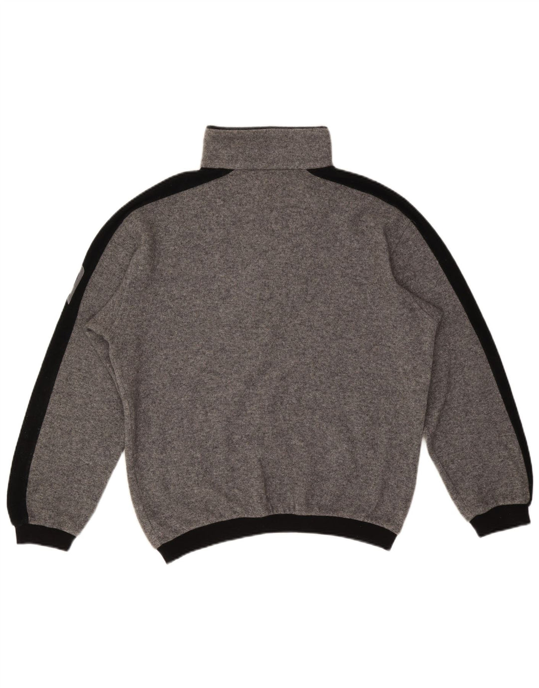 Bogner Maglione da uomo con collo con zip grafico Maglione grande in lana color block grigio