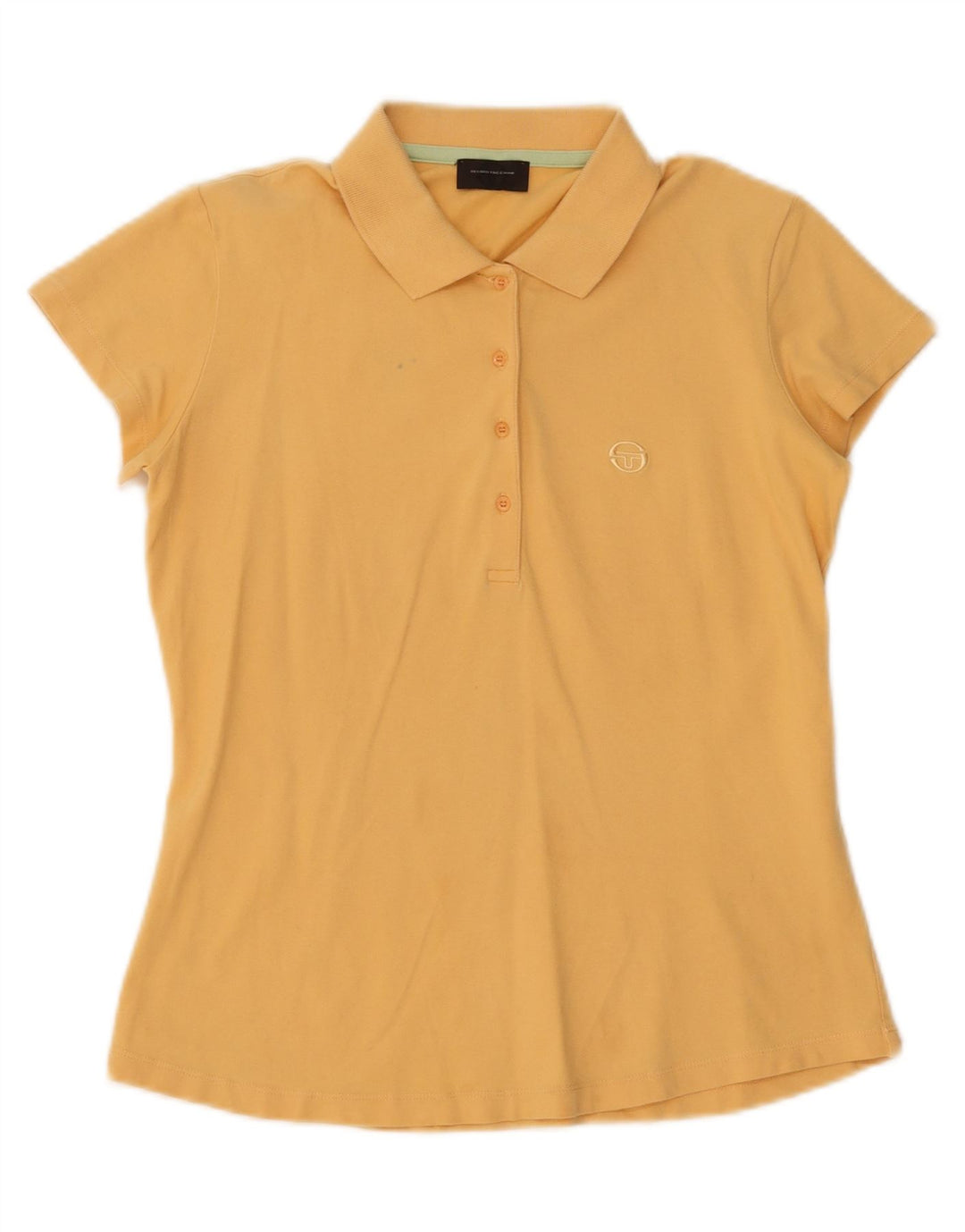 SERGIO TACCHINI Womens Polo Shirt IT 48 XL Beige Cotton Vintage Sergio Tacchini and Second-Hand Sergio Tacchini from Messina Hembry 