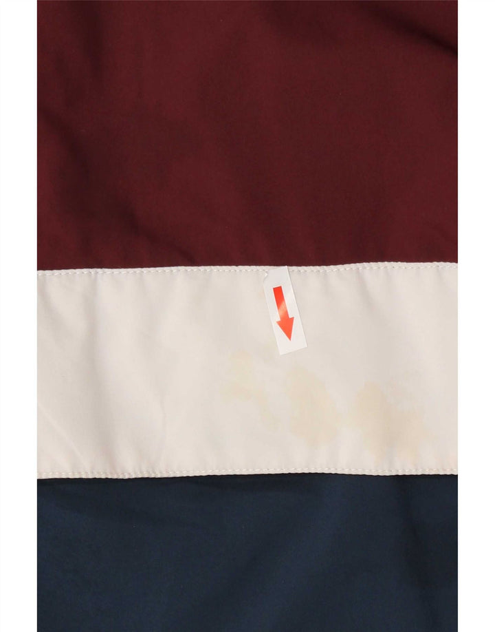 Giacca antipioggia da uomo con cappuccio Vans UK 38 color block bordeaux medio