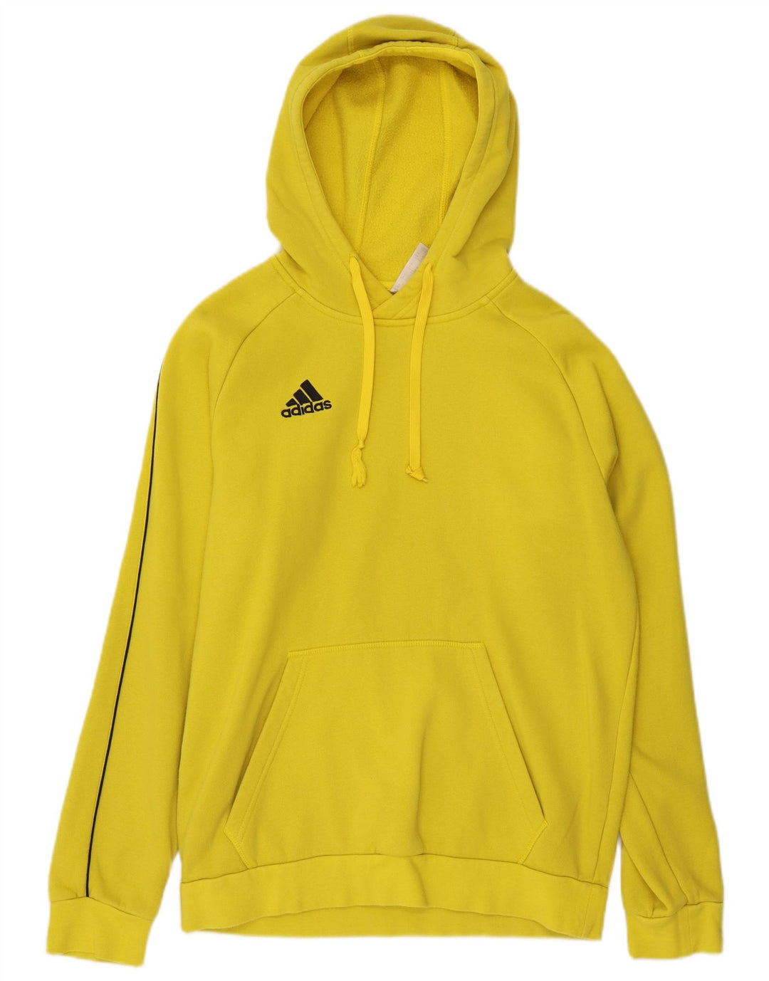 ADIDAS Mens Hoodie Jumper Medium Yellow Cotton