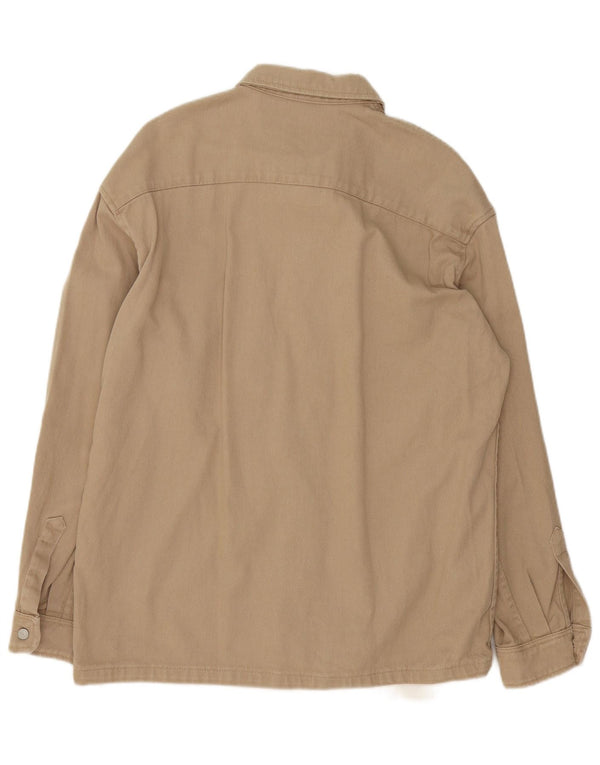 Camicia Zara da uomo dalla vestibilità comoda in cotone color block beige medio