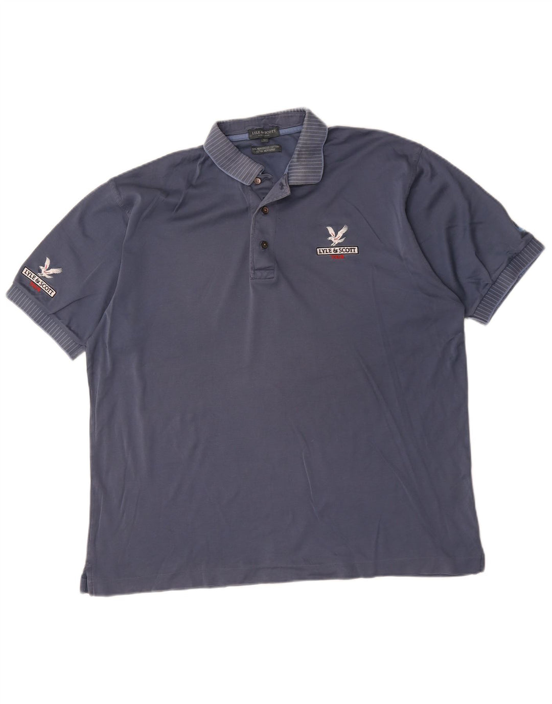 Polo da uomo Lyle & Scott grande in cotone blu navy