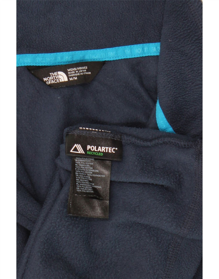 THE NORTH FACE Maglione in pile da uomo con zip e collo medio in poliestere blu navy