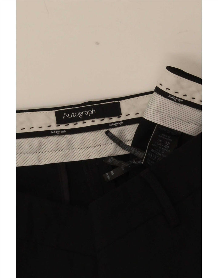 Pantaloni chino autografi da donna Marks & Spencer UK 12 medi W32 L31 neri