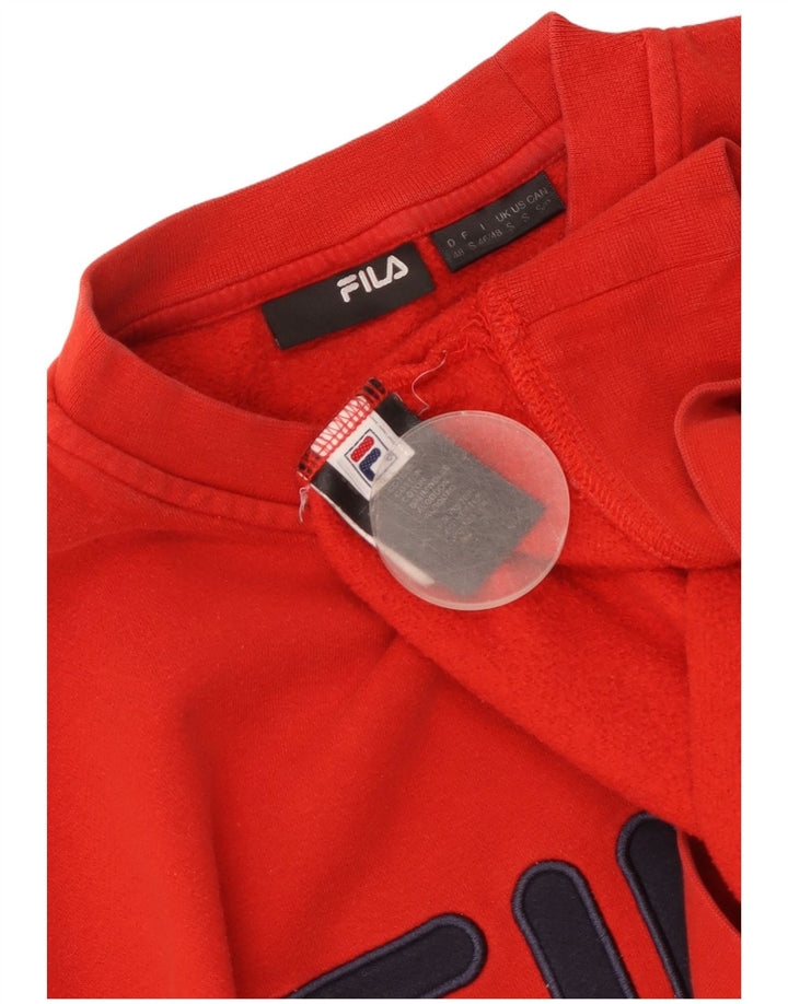 Felpa grafica da uomo Fila Maglione piccolo cotone rosso