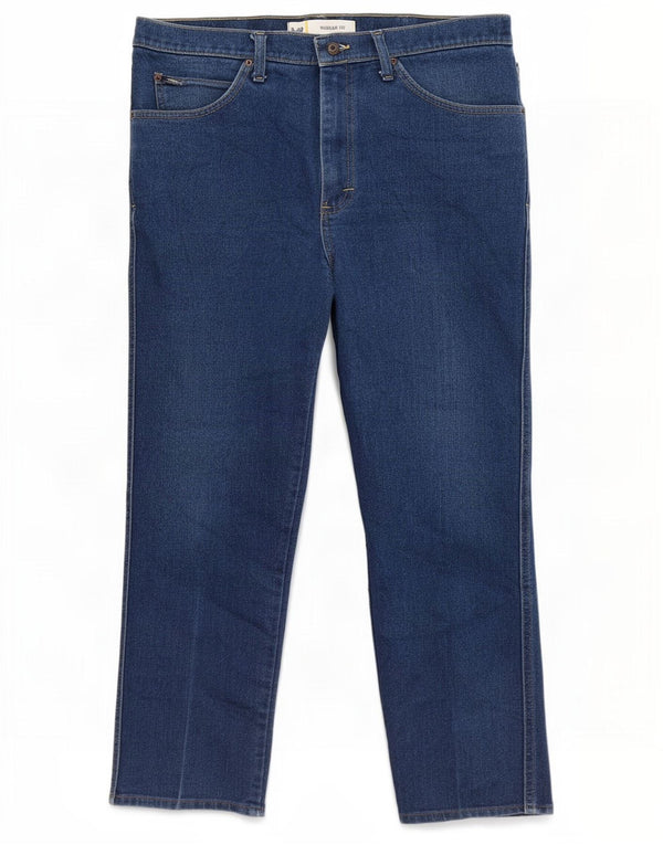 Lee Womens Regular Fit Straight Jeans W36 L29 Blue Cotton