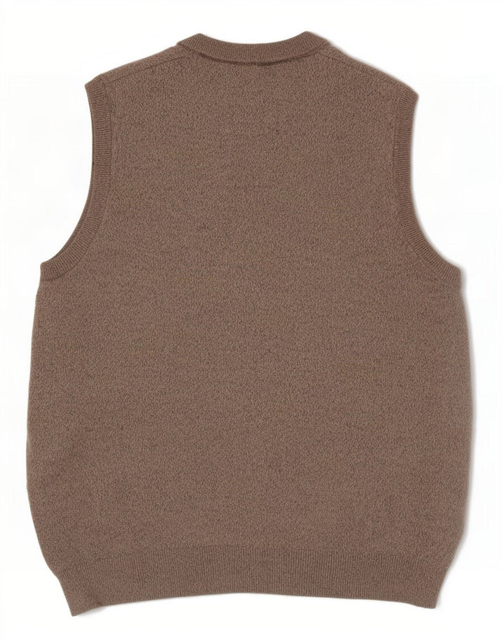Canottiera da uomo Marks & Spencer grande in cotone chiazzato beige