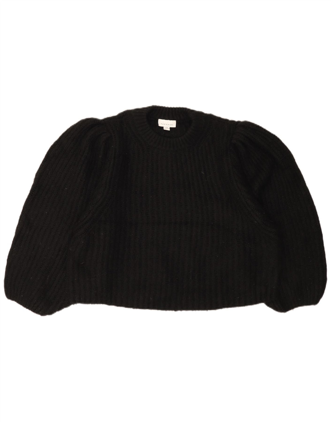 Maglione maglione girocollo oversize da donna Topshop UK 14 medio nero