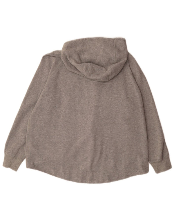 Maglione con cappuccio e zip da donna NIKE UK 16 grande cotone grigio