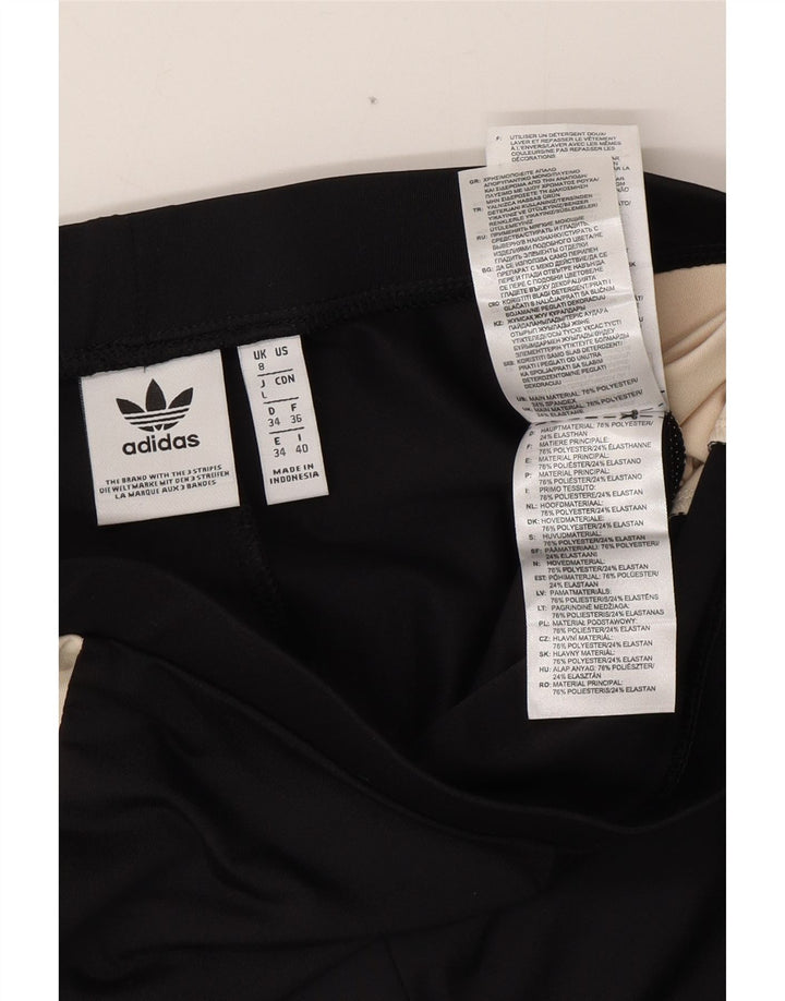 Leggings da donna ADIDAS UK 8 Small Nero Poliestere color block