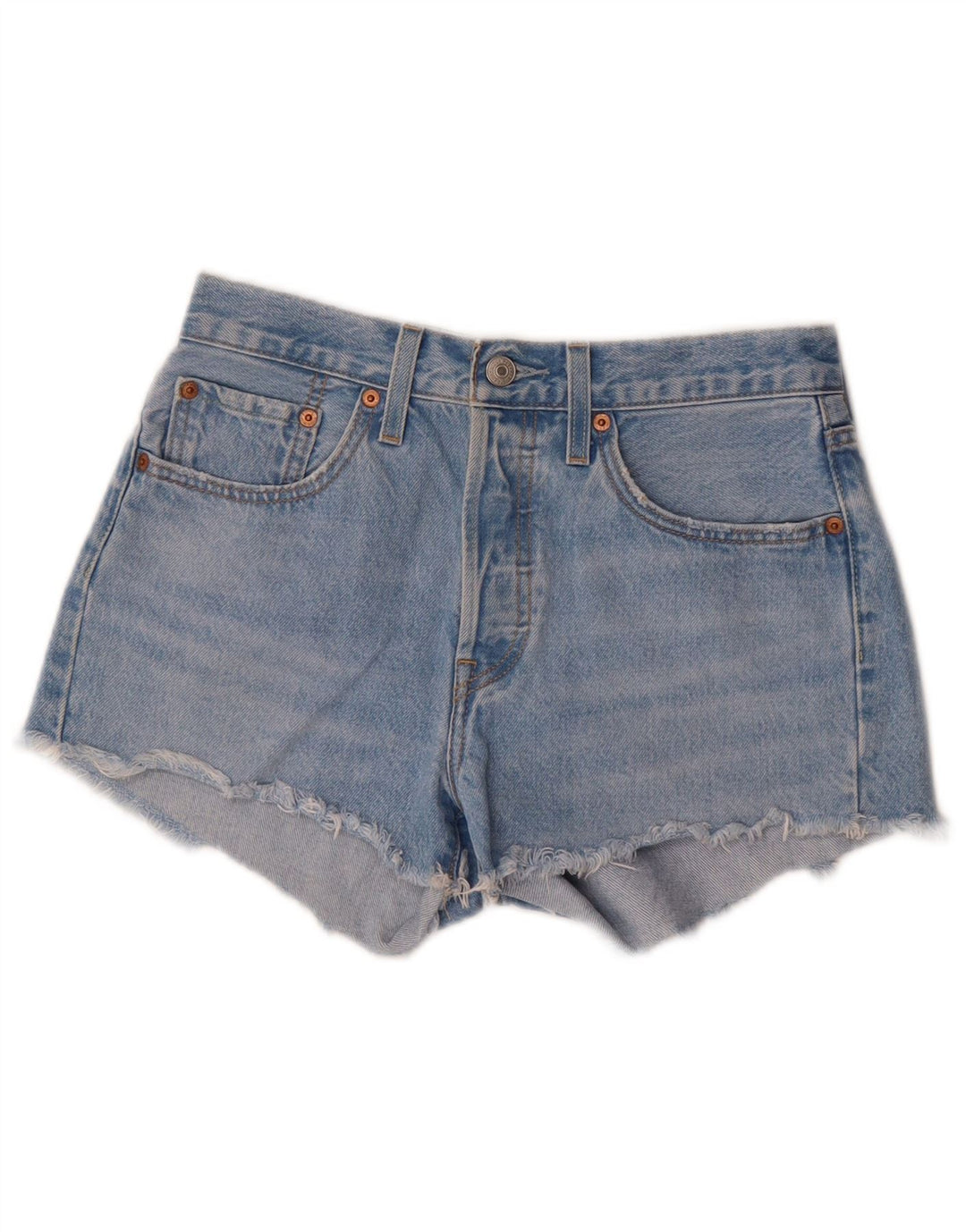 Pantaloni caldi in denim Levi's 501 da donna W26 piccoli in cotone blu