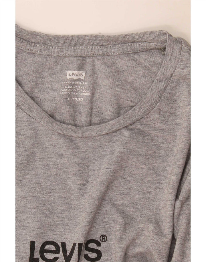 T-shirt grafica da uomo Levi's Top XL grigia chiazzata