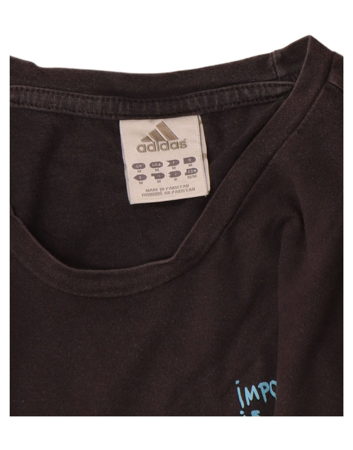 T-shirt grafica da uomo ADIDAS Top in cotone nero medio
