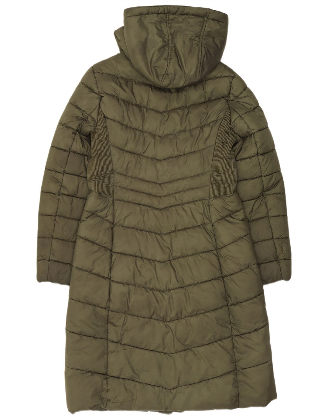 Cappotto imbottito con cappuccio da donna Joules UK 12 poliestere kaki medio