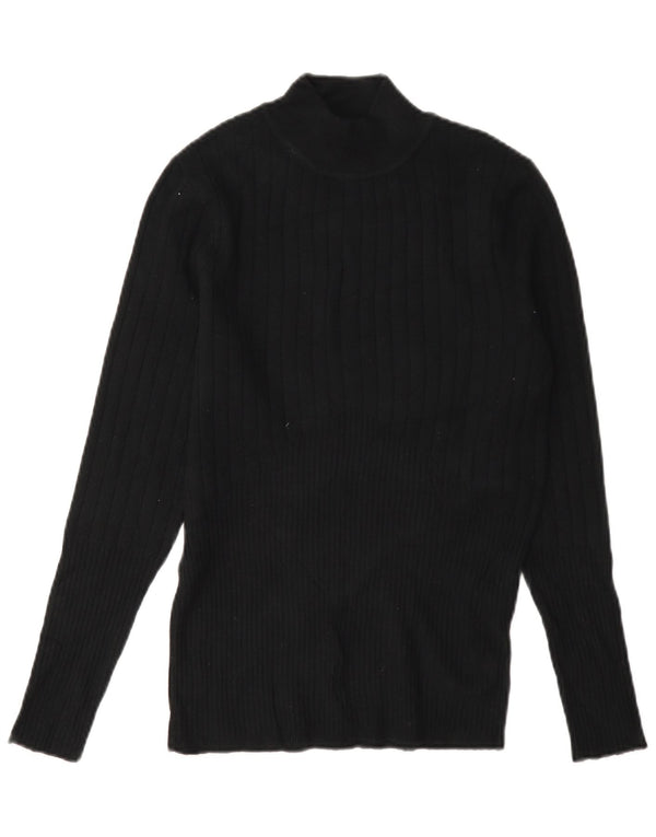 Maglione maglione a collo alto da donna Marks & Spencer UK 12 medio nero