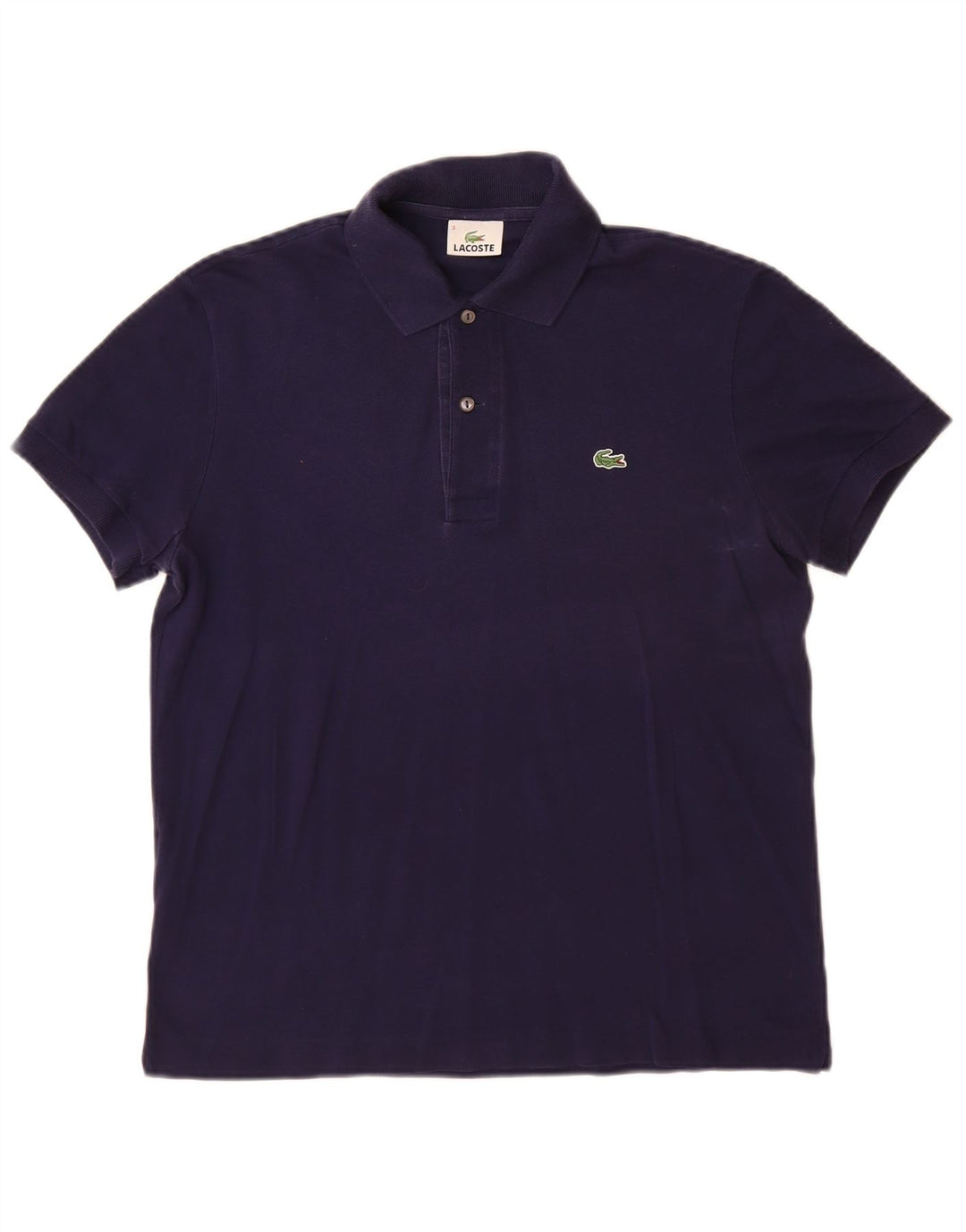 Polo da uomo Lacoste taglia 3 piccola in cotone blu navy
