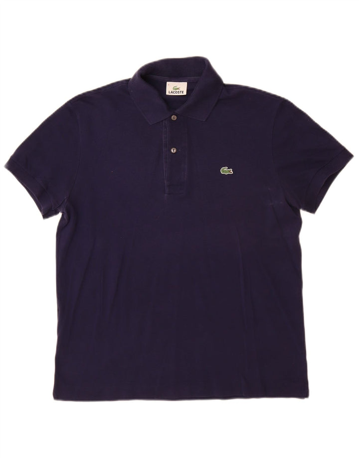 Polo da uomo Lacoste taglia 3 piccola in cotone blu navy
