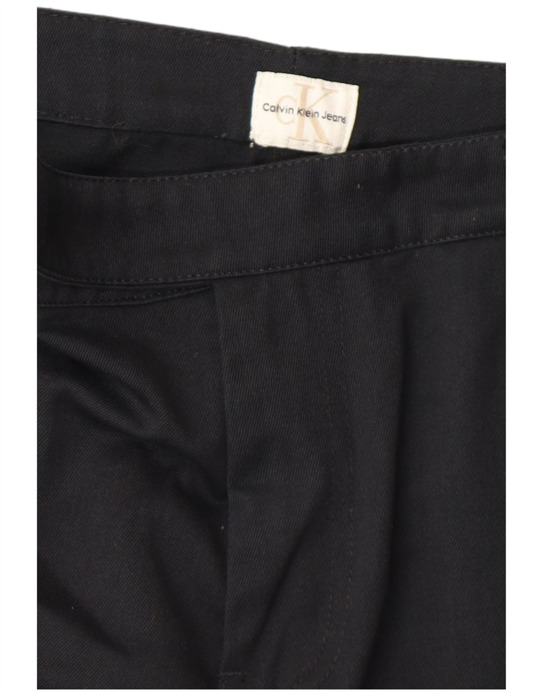 CALVIN KLEIN Pantaloni da abito dritti da uomo W30 L34 Neri