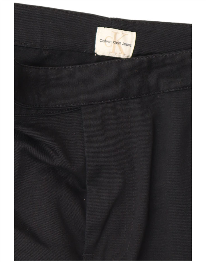 CALVIN KLEIN Pantaloni da abito dritti da uomo W30 L34 Neri