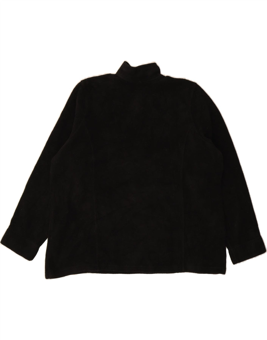 L.L.BEAN Womens Oversized Zip Neck Fleece Jumper UK 18 XL Black Polyester Vintage L.L.Bean and Second-Hand L.L.Bean from Messina Hembry 