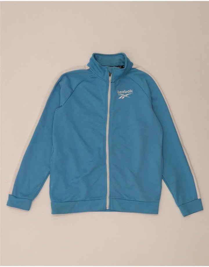 Giacca Reebok da ragazzo, tuta da ginnastica, 15-16 anni, in poliestere color block blu