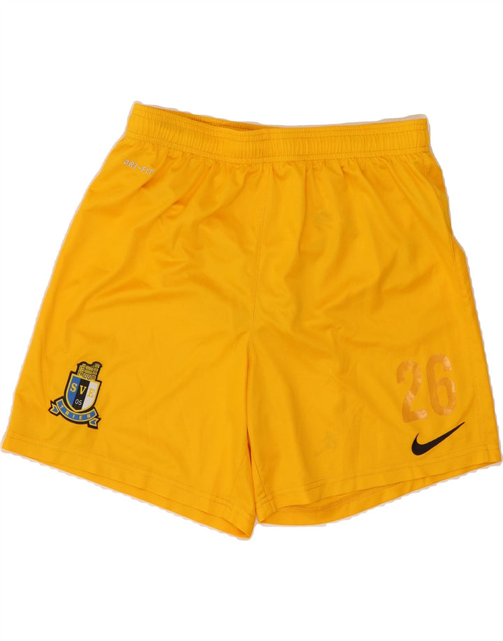 NIKE Mens Dri Fit Graphic Sport Shorts Medium  Yellow Polyester Vintage Nike and Second-Hand Nike from Messina Hembry 