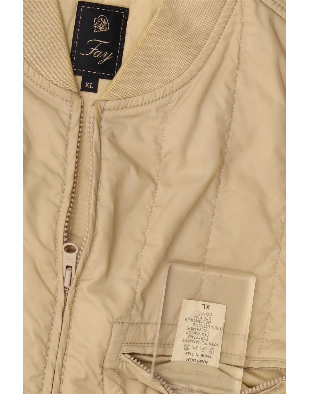 Gilet imbottito da uomo Fay UK 42 XL Beige poliammide